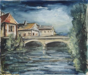 Maurice de Vlaminck Werke - Die Dorfbrücke Maurice de Vlaminck